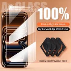 3PCS Pelicula de vidro para iPhone 17 16 15 14 13 12 11 Pro Max Air 16e mini 6 6s 7 8 Plus X XS MAX XR SE 2020 Pelicula
