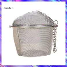 [TY] Filtro De Chá Com Fivela Dupla , Grande Capacidade , Aço Inoxidável , Malha Extra Fina , Ervas Para Casa