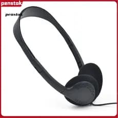 Caneta | Universal 35mm Plug Soft Earmuff Música HiFi Gaming Fone De Ouvido Com Fio