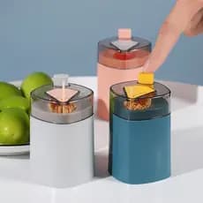 Suporte de Palito de Dente Moderno Paliteiro Plástico Automático Cozinha e Restaurante