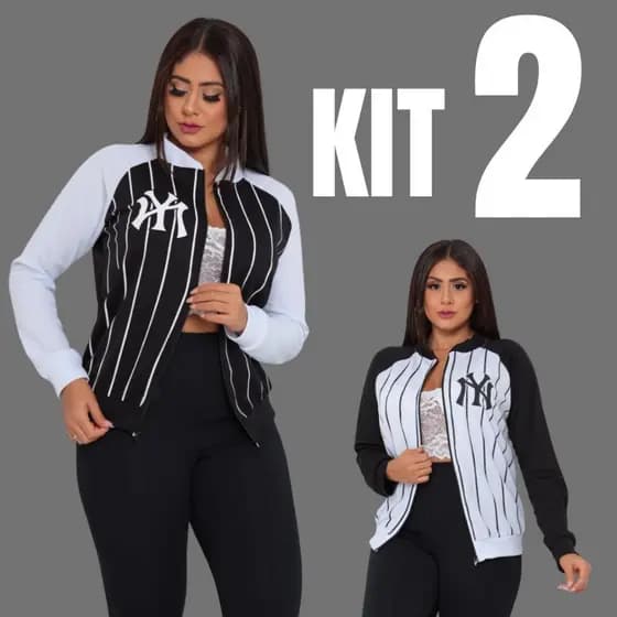 Jaqueta Esportiva Feminina N York com Zíper e Bolsos | Tecido Dry Fit Premium Blusa Feminina Frio Inverno Moda Fitnes