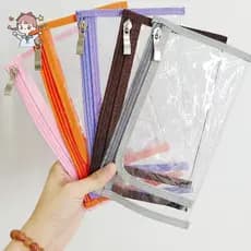 Bolsa Cosmética De PVC Transparente , De Higiene De Viagem À Prova D'água Portátil De Armazenamento De Documentos Para A