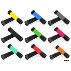 Par de Manopla Punho Luva de Borracha Gta Colorida Bicolor Bike Aro 26 - Macia e Estilosa