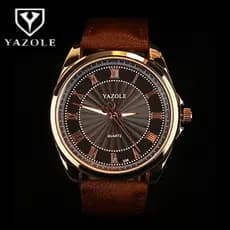 Yazole Relógio Masculino À Prova D 'Água Luminoso Com Pulseira De Couro