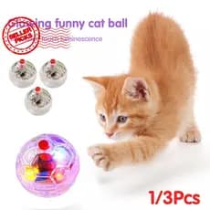 1/3pcs Bola De Gato Interativa Brinquedo Flash Equipamento Paranormal Movimento Luz De N7K7