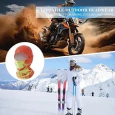 Balaclava Para Esportes Ao Ar Livre-Máscara Facial Que Muda De Cor Térmica , De Esqui Ativada Por Respiração F3i6