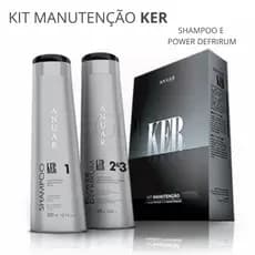 Kit Manutenção Pós Progressiva Cabelo Tratamento Profissional KER Anuar 300ml / 300g