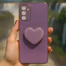 Capinha de Celular  com Suporte De Coração para Samsung A05|A06|A15|A16|A25|A26|A35|A36|A55|A56