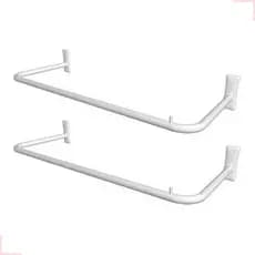 Kit 2 Araras Parede Reto 1.00 Metro Branco Expositor de Roupas