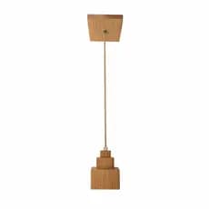 Pendente Madeira Maciça TAUARI P/ Lâmpada Dicróica Decorativo Modelo Imperial