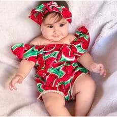 Body Melancia Infantil de bebe Macacão de Bebe Melancia