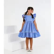 Vestido Infantil de Menina Moda Luxo Vestido de Festa Infantil