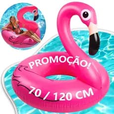 Boia inflável Flamingo Grande 70 e 120cm Para Piscina, Praia e Festas - Criança e adulto até 100kg
