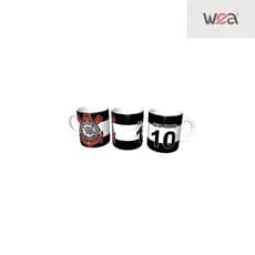 Caneca Xícara Personalizada Porcelana Timão Time Com Nome Uso Exclusivo 325ML
