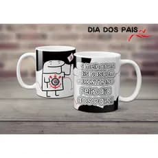 Caneca Xícara Porcelana Cerâmica Dia dos Pais Flork Times de Futebol Presente Ideal