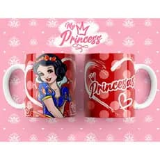 Caneca Xícara Polímero Princesas Presente Ideal Crianças 325ML