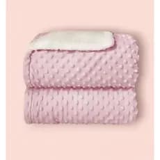 Cobertor Luxo Para Bebê Dupla Face Soft Bolha Com Sherpa