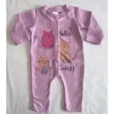Macaquinho de Pijama Primeiros Passos Bebê Feminino - 3 a 12 meses Infantil Menina - P