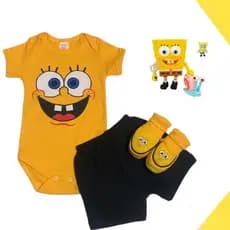 Kit bebê temáticos, mêsversário, body bebê, personagens, malha suedine 100% algodão