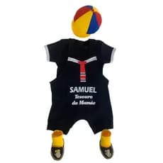kit 4 peças Quico Personalizado com Nome, Temáticos mêsversário-body bebê-roupas infantil