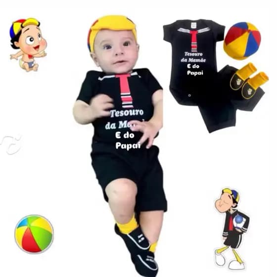 Kit bebê temáticos, mêsversário, body bebê, personagens, malha suedine 100% algodão