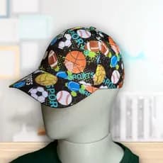 Boné infantil estampa futebol basquete
