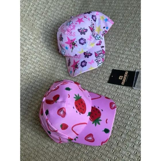 1 Boné Rosa infantil feminino com Estampa de Moranguinhos