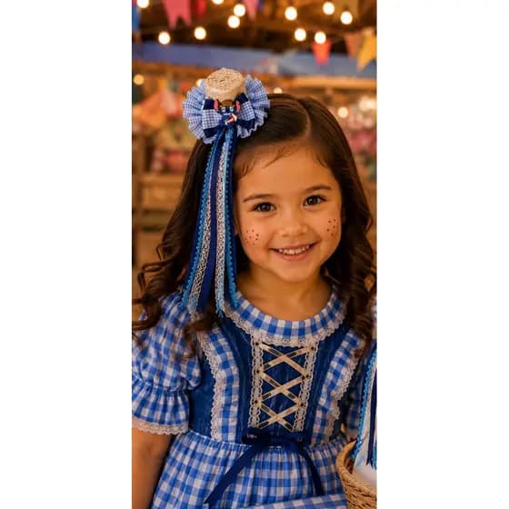 Tiara Chapéu de Palha Festa Junina Infantil Arquinho de Caipira stitch