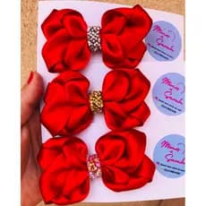 Laço infantil/ Laço de luxo /Laço natalino / Laço vermelho look infantil vermelho/Laço mae e filha conjunto
