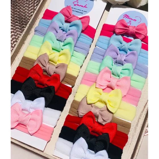 Faixinhas para bebês kit de faixinhas para bebes/ Kit de lacinhos para recém nascido/Primeiros lacinhos/Kit enxoval bebê