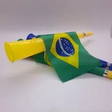 Buzina Vuvuzela Corneta Brasil - Copa do mundo Bandeira do Brasil Torcida Futebol