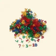 Kit Aprendizado Infantil Colorido 256 peças de Números e Símbolos