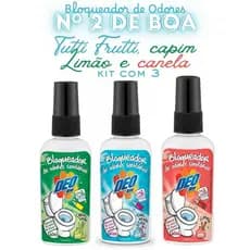 Kit Com 3 Bloqueador de Odor Sanitario Número 2 De Boa Anti Odores Vaso Privada 60ml