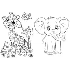 Kit 50 Desenhos tema safari  para Colorir (1 desenho por folha)