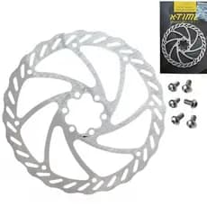 Disco Rotor De Freio 180mm Tsw Inox 6 Furos C/parafusos Bike