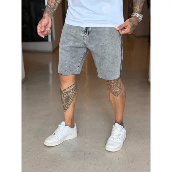 Bermuda Jeans Masculino denim premium jogador Shorts Jeans