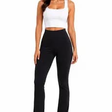 Calça Feminina Poliamida Cintura Alta Flare Academia Premium