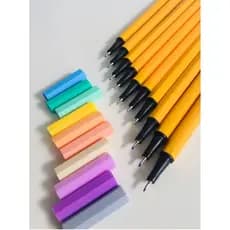 Caneta Fine Line Marker (estilo stabilo) 0.4mm Tons pasteis e Tons normais