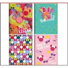 Caderno Brochurao Brochura Capa Dura Grande 80 Folhas Disney Emoji, 48 folhas Disney Emoji e 96 folhas Moana