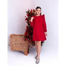 Vestido Vermelho - Alfaiataria - Manga