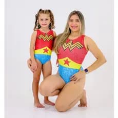 Body Mulher Maravilha - Infantil ou Adulto- Maiô Mulher Maravilha