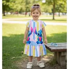 Vestido Stitch  - Vestido Trapézio - Stitch