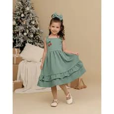 Vestido  Cerejinha - Cor Verde - Alfaiataria