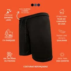 Calção De Futebol Corrida e Academia Em Poliéster, Bermuda , Shorts Com Cordao e Elastico na cintura