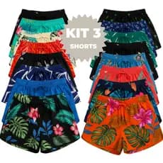 Shorts Feminino Viscose Casual Malha leve