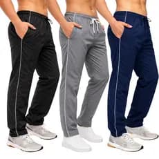 Kit 3 Calças Masculina Tactel Lisa Com Bolsos Esporte Caminhada Academia Frio