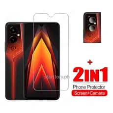 Película De Vidro Temperado Tecno Pova 4 Pro Para 3 2 Neo 2 5G Spark 8C 8P 7 7T 7P 6 GO 2 Em 1 Protetor De Tela De Lente De Câmera