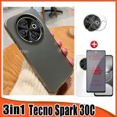 Tecno Spark 30C Capa De Telefone Para 4G GO 1 2024 20C 3 Em 1 Filme Cerâmico Anti-Espião De Privacidade + De Lente De Câ
