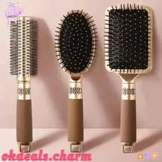 Escova De Cabelo CHARM , Pente De Almofada De Ar Dourado Encaracolado Molhado Massagem Retangular Oval De Alta Qualidade