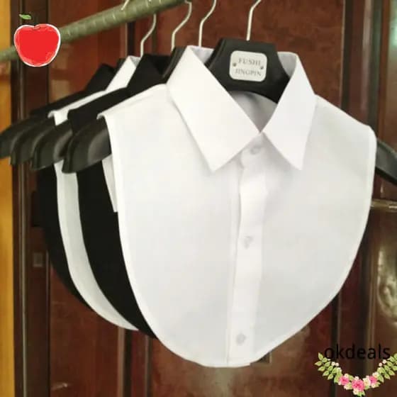 Encanto Nova Moda Blusa Feminina Do Vintage Sólida Camisa De Colarinho Falso